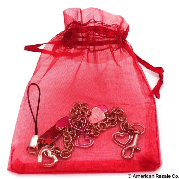 COACH Multi Heart Purse Handbag Bracelet Lanyard Keychain Fob Purse Charm - Picture 5 of 5